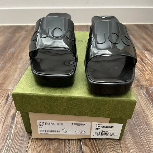 Rubber Gucci Logo Womens Platform - Picture 2 of 6